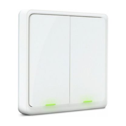 Imagem de Interruptor de Parede Metronic Zigbee Duplo Branco