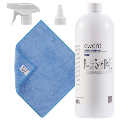 Imagem de Kit Limpeza Ewent EW5680 p/ Ecrã (1000ml+Pano)