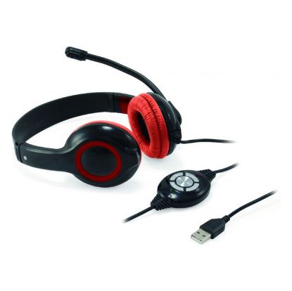 Imagem de Headset Conceptronic Star USB Preto/ Vermelho