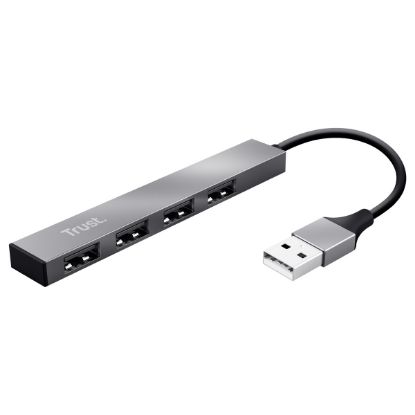 Imagem de Hub USB2.0 4 Portas Trust Halyx Cinza