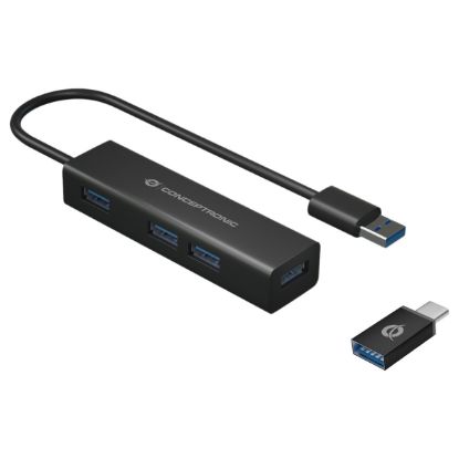 Imagem de Hub USB3.0 4 Portas Conceptronic c/ Adaptador Type-C