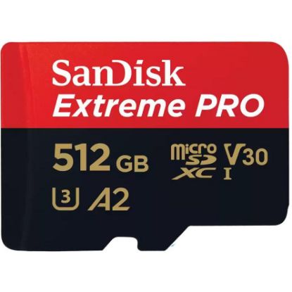 Imagem de MicroSD Sandisk Extreme Pro UHS-I 512GB Class10 (U3) A2 140/200MB/s + AdaptadorSD