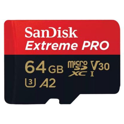 Imagem de MicroSD SanDisk Extreme Pro UHS-I 64GB Class10 (U3) A2 90/200MB/s + AdaptadorSD