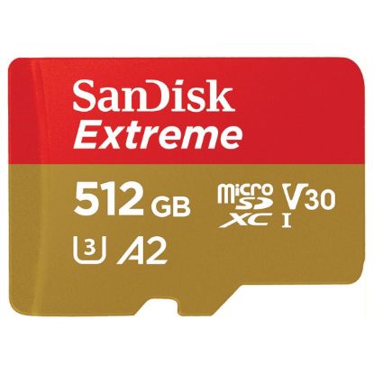 Imagem de MicroSD Sandisk Extreme UHS-I 512GB Class10 (U3) A2 130/190MB/s + AdaptadorSD