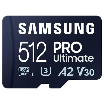 Imagem de MicroSD Samsung Pro Ultimate UHS-I 512GB Class10 (U3) V30 A2 130/200MB/s + AdaptadorSD