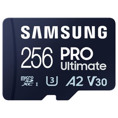Imagem de MicroSD Samsung Pro Ultimate UHS-I 256GB Class10 (U3) V30 A2 130/200MB/s + AdaptadorSD