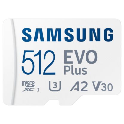 Imagem de MicroSD Samsung Evo Plus UHS-I 512GB Class10 (U3) V30 A2 160MB/s + AdaptadorSD
