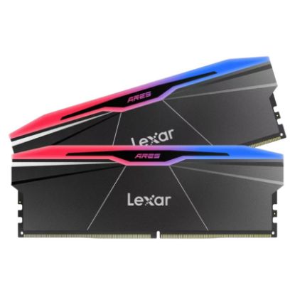 Imagem de Dimm DDR5 Pack 2x 16GB (32GB) Lexar CL30 6000Mhz Ares 2.0 Gaming RGB Preta