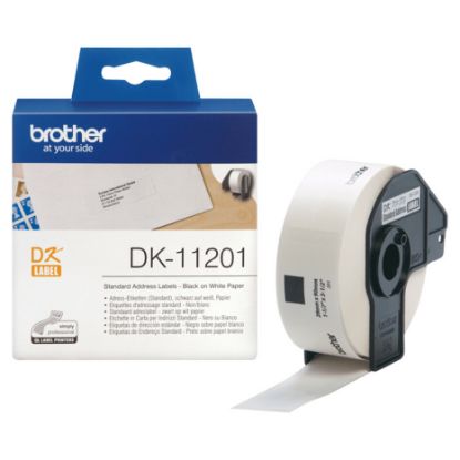 Imagem de Rolo de Etiquetas Brother DK11201 400 Etiquetas pré-cortadas - 29x90mm