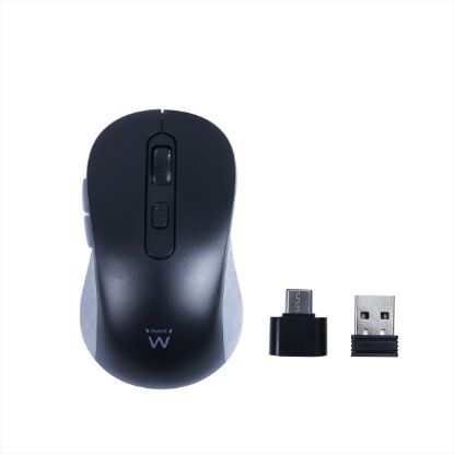 Imagem de Rato Ewent EW3204 Wireless Preto c/ Adaptador Type-C