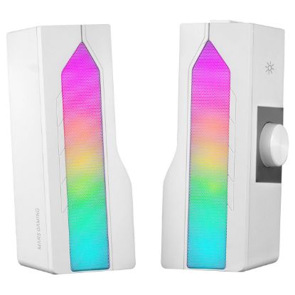 Imagem de Coluna SoundBar Mars Gaming MSDUO RGB 2.0 15W Bluetooth Branca