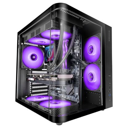 Imagem de Caixa Mars Gaming MC-CURV Preta (ATX) (Vidro Temperado)