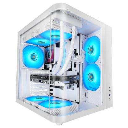 Imagem de Caixa Mars Gaming MC-CURV Branca (ATX) (Vidro Temperado)