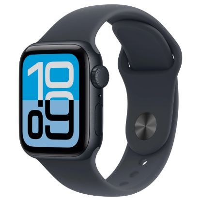 Imagem de Apple Watch SE 3 GPS Alumínio Meia Noite | Bracelete Desportiva Meia Noite - S/M (40mm)