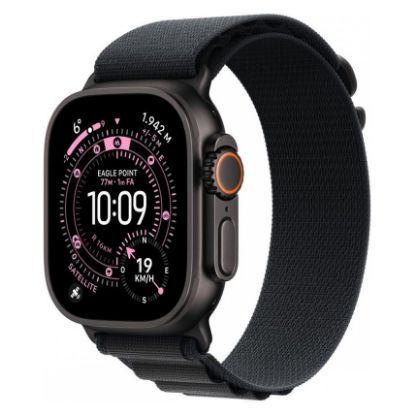 Imagem de Apple Watch Ultra 3 GPS + Cellular Titânio Preto | Bracelete Loop Alpine Preta - S (49mm)