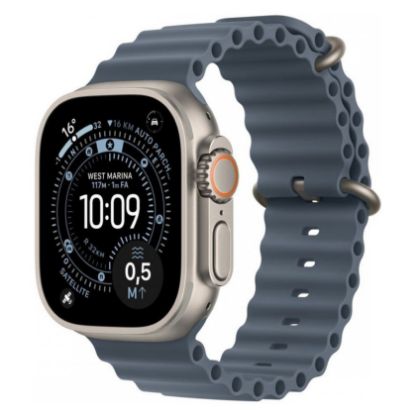 Imagem de Apple Watch Ultra 3 GPS + Cellular Titânio Natural | Bracelete Ocean Azul Âncora (49mm)