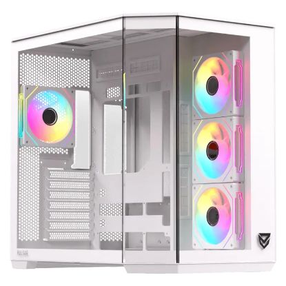Imagem de Caixa Nfortec Pulsar ARGB Branca (ATX) (Vidro Temperado)