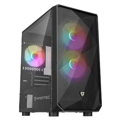 Imagem de Caixa Nfortec Dys ARGB Preta (Micro-ATX) (Vidro Temperado)