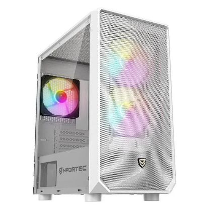 Imagem de Caixa Nfortec Dys ARGB Branca (Micro-ATX) (Vidro Temperado)