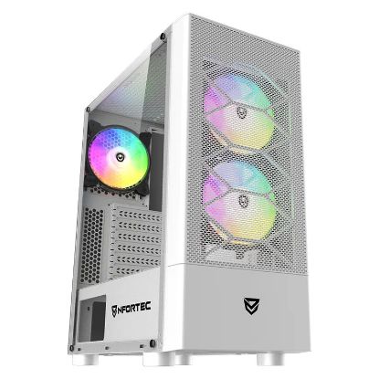 Imagem de Caixa Nfortec Caelum RGB Branca (ATX) (Vidro Temperado)