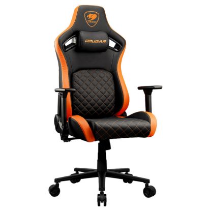 Imagem de Cadeira Gaming Cougar Defensor Preta/Laranja
