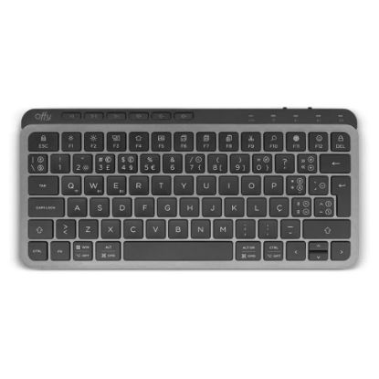 Imagem de Teclado Offy Flexi Mini Multi-Device Wireless/Bluetooth Cinza (PT)
