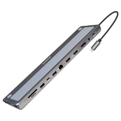 Imagem de Docking Station Ewent Type-C Multiport 12-em-1 100W Cinza
