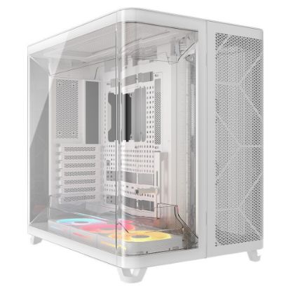 Imagem de Caixa Corsair Air 5400 LX-R Link Branca (E-ATX) (Vidro Temperado)