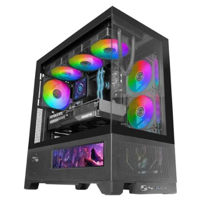 Imagem de Caixa Mars Gaming MC-LCDX c/ Visor Preta (ATX) (Vidro Temperado)
