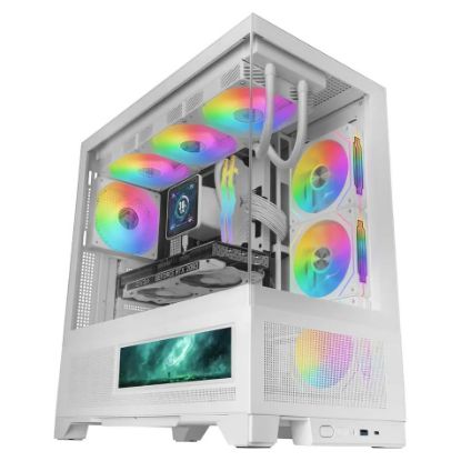 Imagem de Caixa Mars Gaming MC-LCDX c/ Visor Branca (ATX) (Vidro Temperado)