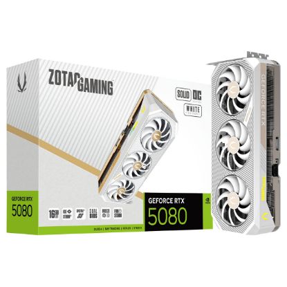 Imagem de Placa Gráfica ZOTAC GeForce RTX 5080 SOLID OC WHITE 16GB DLSS4