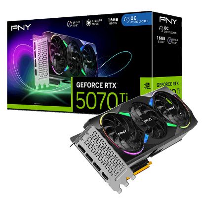 Imagem de Placa Gráfica PNY GeForce RTX 5070 Ti Gaming ARGB Triple Fan OC 16GB DLSS4