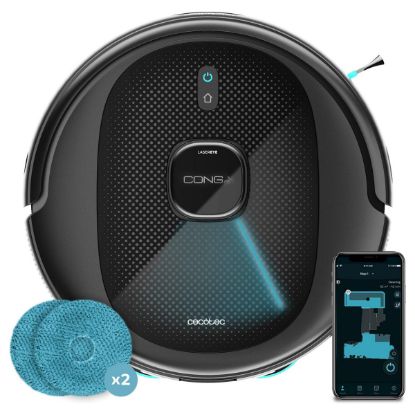 Imagem de Aspirador Robot Cecotec Conga 9990 AI Spin Revolution Ultra Power 10kPa c/ Base de Autolimpeza Preto