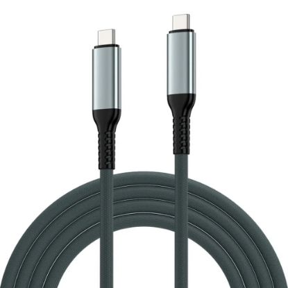 Imagem de Cabo USB4.0 Type-C 240W 40Gbps 8K 120Hz Ewent Preto/Branco - 1Mtr