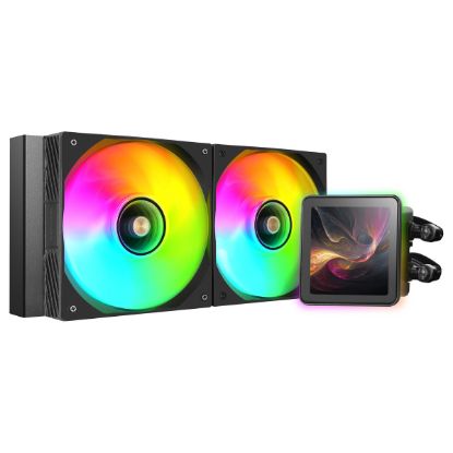 Imagem de Cooler CPU Mars Gaming MLVISIONPRO240 LCD  ARGB Infinity Mirror Liquid Preto
