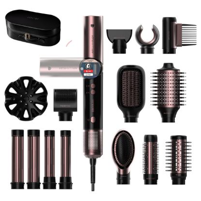 Imagem de Escova Modeladora de Cabelo Cecotec Bamba AirGlam Flex 14-em-1 Preto