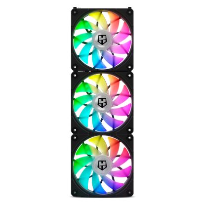 Imagem de Ventoinha 120mm NOX Hummer Easy Link ARGB PWM (Pack3)