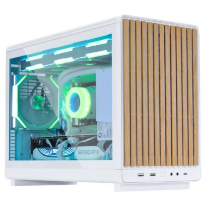 Imagem de Caixa Lian Li X DAN A3 Wood Branca (Micro-ATX) (Vidro Temperado)