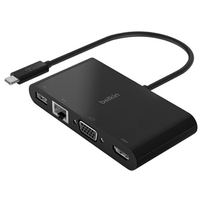Imagem de Docking Station Belkin Type-C Multiport 4-em-1 Multiport Preta