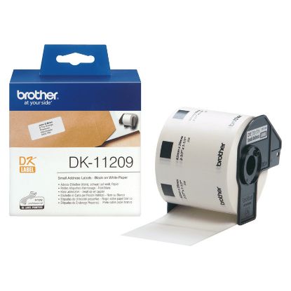Imagem de Rolo de Etiquetas Brother DK11209 800 Etiquetas pré-cortadas - 29x62mm