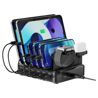Imagem de Estação de Carregamento 6 Portas USB EW1335 130W Ewent Preta