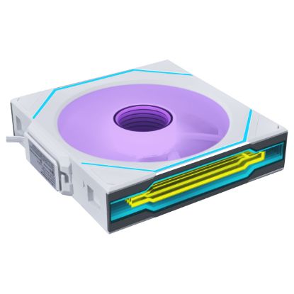 Imagem de Ventoinha 120mm Lian Li UNI SL120 Infinity Wireless RGB Reverse Blade PWM Branca (Pack3)