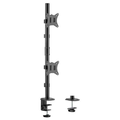 Imagem de Suporte Mesa Ajustável Vertical p/ 2 Ecrãs 17"/32" Aisens DT32TSR-229 Inclinável/Rotativo Preto