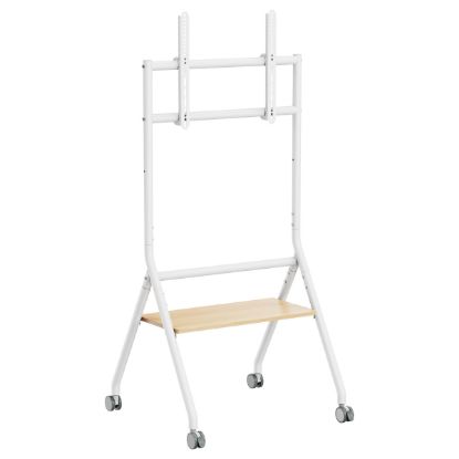 Imagem de Suporte Chão Móvel p/ Ecrã 37"/86" Ewent c/ Prateleira Branco