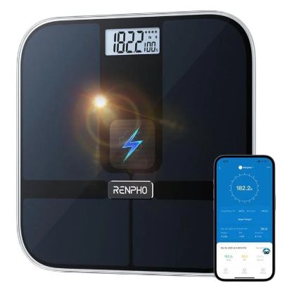 Imagem de Balança Digital Bluetooth Renpho Elis Solar 2 Smart Scale Preta
