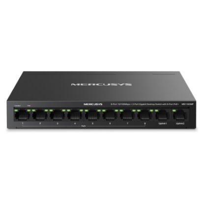 Imagem de Switch de Rede Mercusys 10 Portas 10/100Mbps 8xPoE+/2x Gigabit - MS110CMP