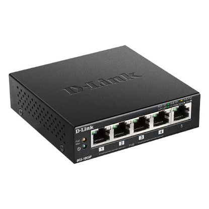 Imagem de Switch de Rede D-Link 5 Portas 10/100Mbps PoE - DES-1005P