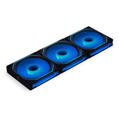 Imagem de Ventoinha 120mm Lian Li INF UNI SL120 LCD RGB Reverse PWM Preta (Pack 3)