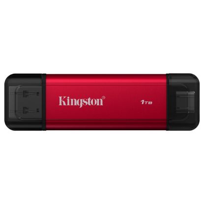 Imagem de SSD Externo Kingston Dual Portable 1TB Type-C/ USB3.2 Gen2 Vermelho