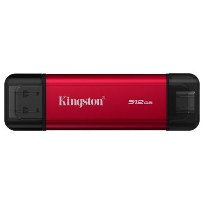 Imagem de SSD Externo Kingston Dual Portable 512GB Type-C/ USB3.2 Gen2 Vermelho